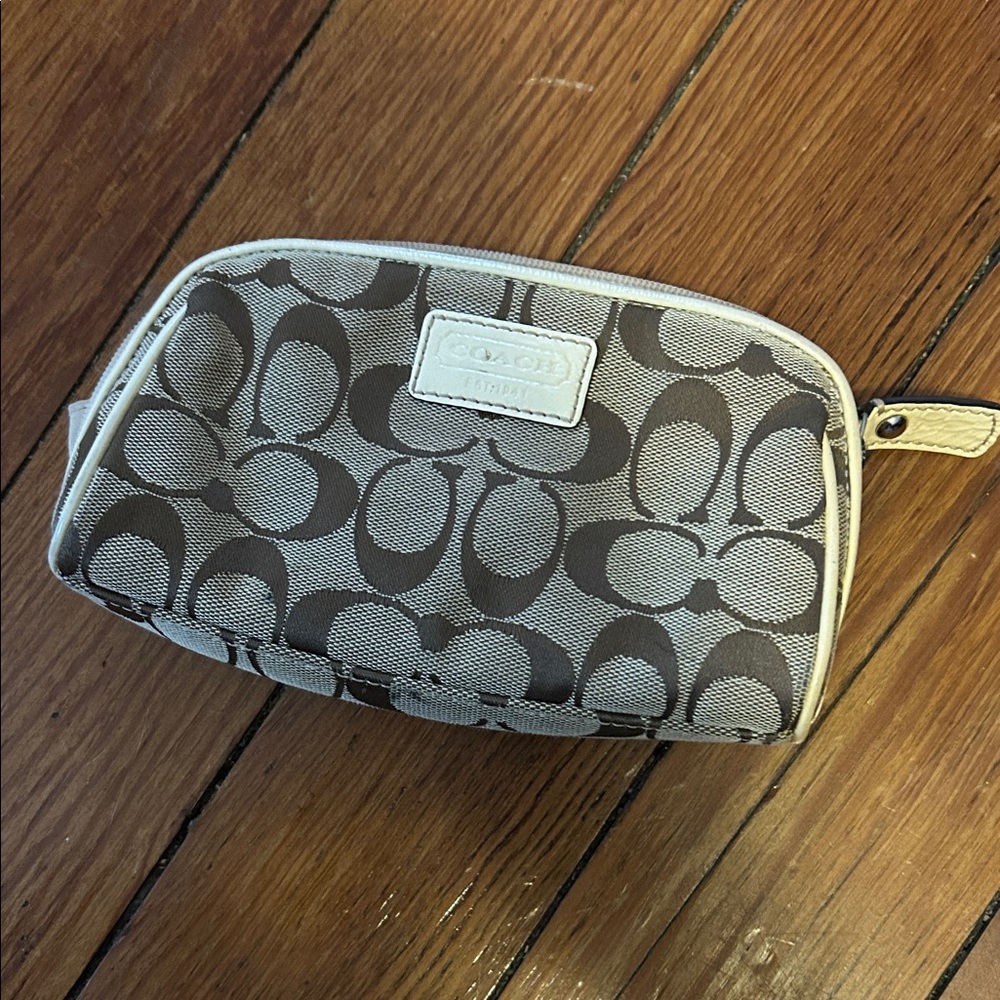 Coach Signature small makeup bag